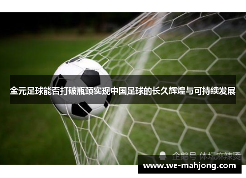 金元足球能否打破瓶颈实现中国足球的长久辉煌与可持续发展
